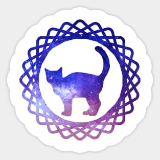 Galaxy cat Sticker